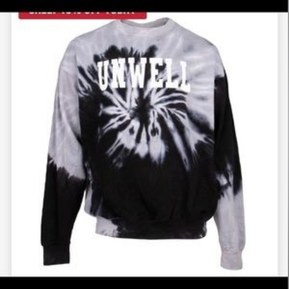 Black and White‎ Tie-Dye Sweatshirt